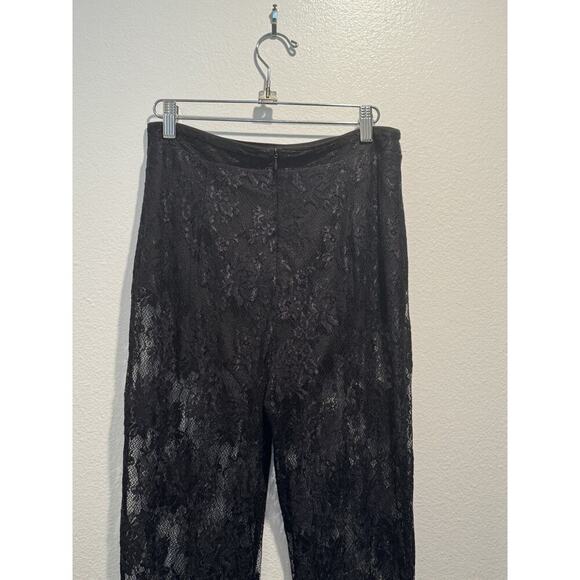 MAJORELLE Size Medium Sheer Black Lace Pants With Brief Goth Punk Boho Festival - Picture 8 of 11
